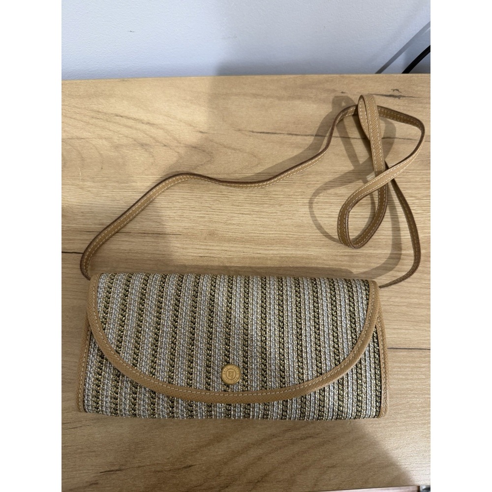 Eric Javits New York Woven Cluth & Shoulder Purse Bag Stripe F - Picture 6 of 9